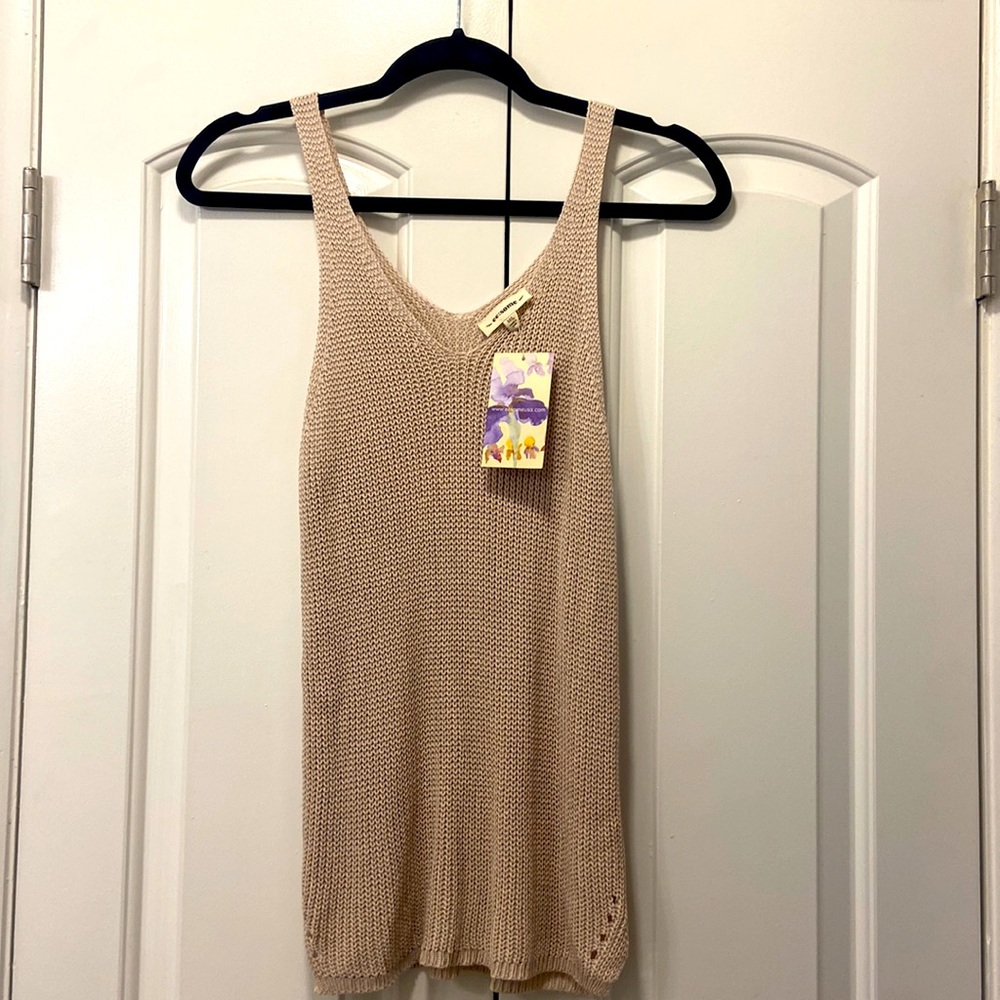 Knit crochet tank
